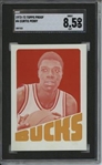 1972 Topps #4 Curtis Perry 9 card progressive proof.